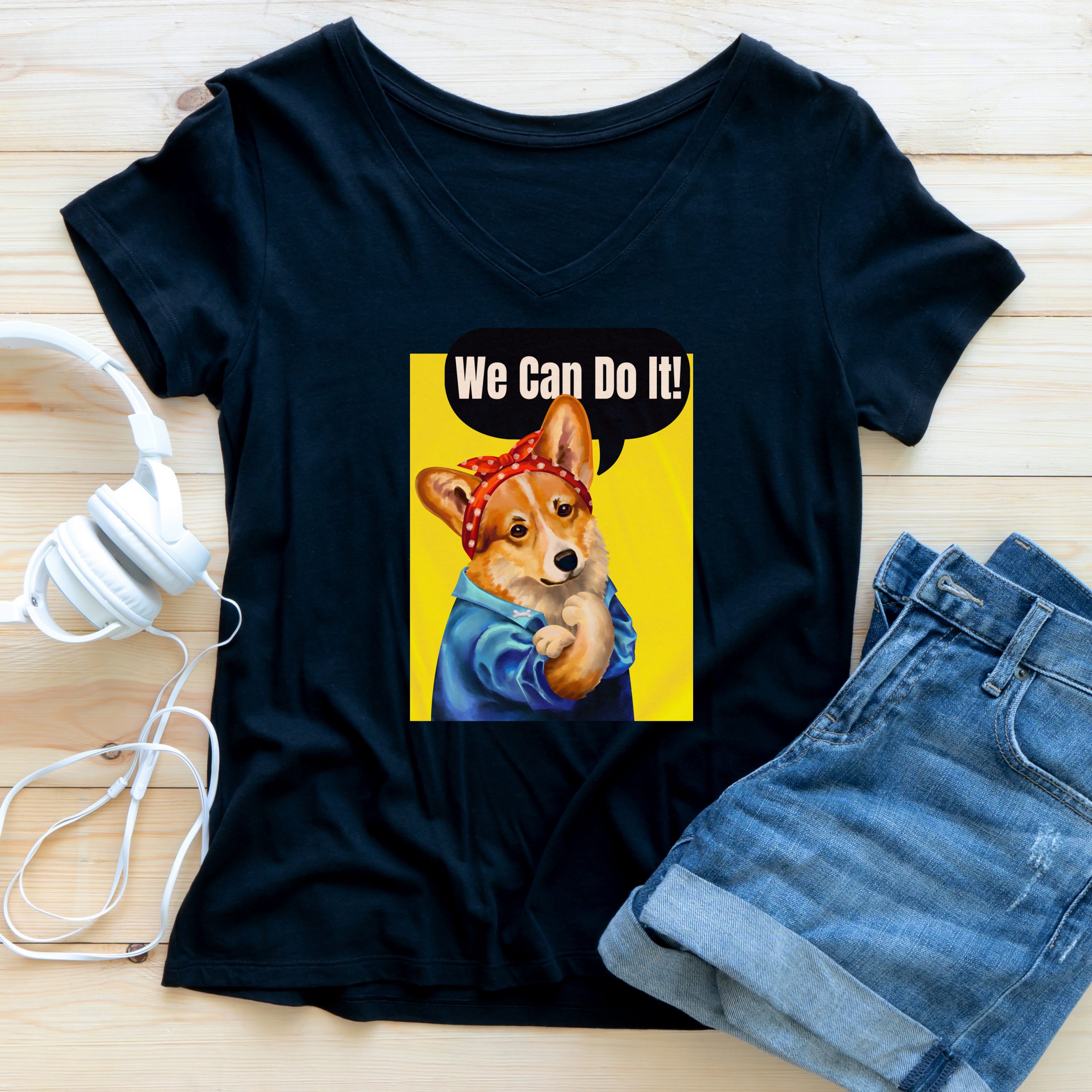 Black tshirt We Can Do It